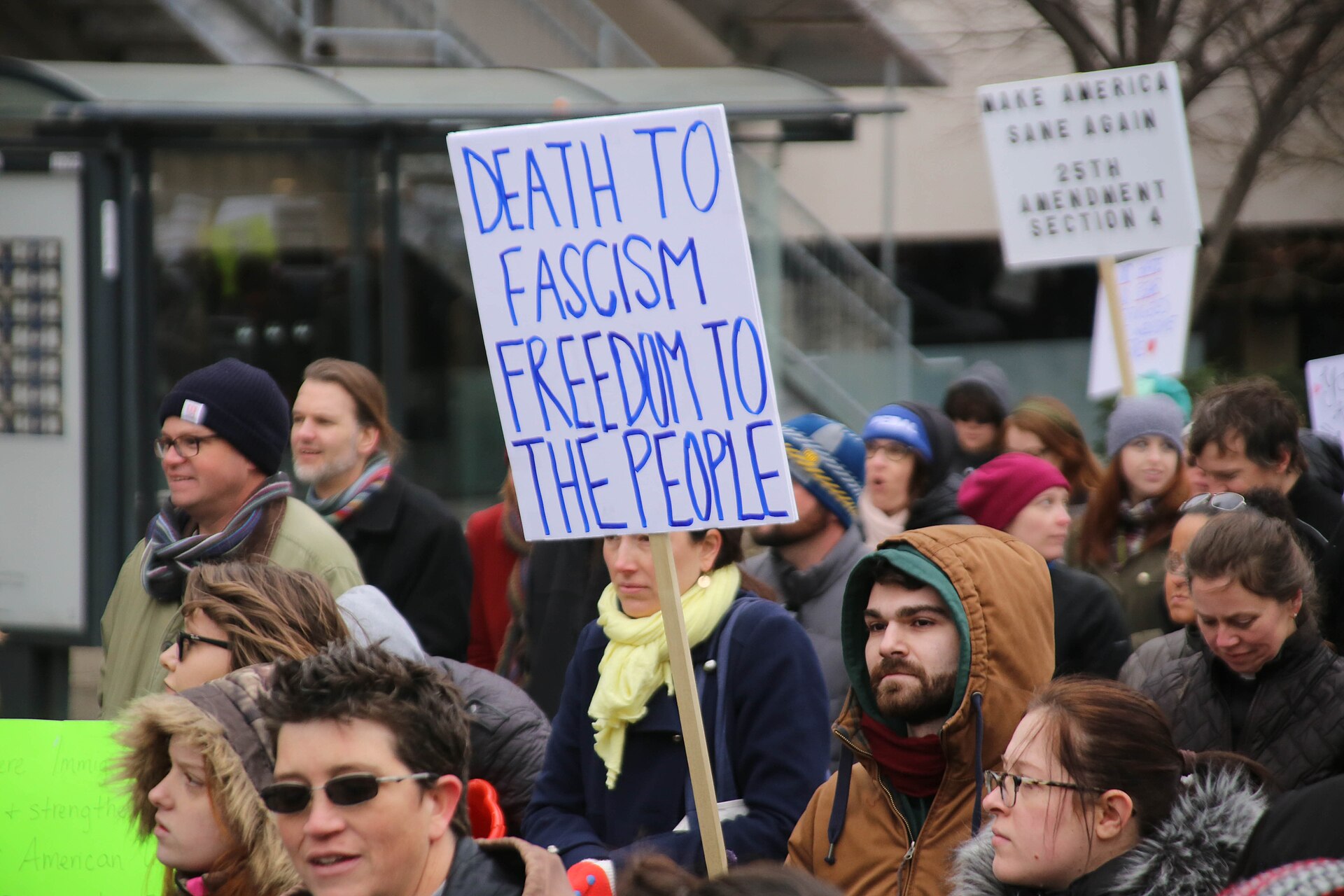 Immigration Rally Death to Fascism Freedom to the People