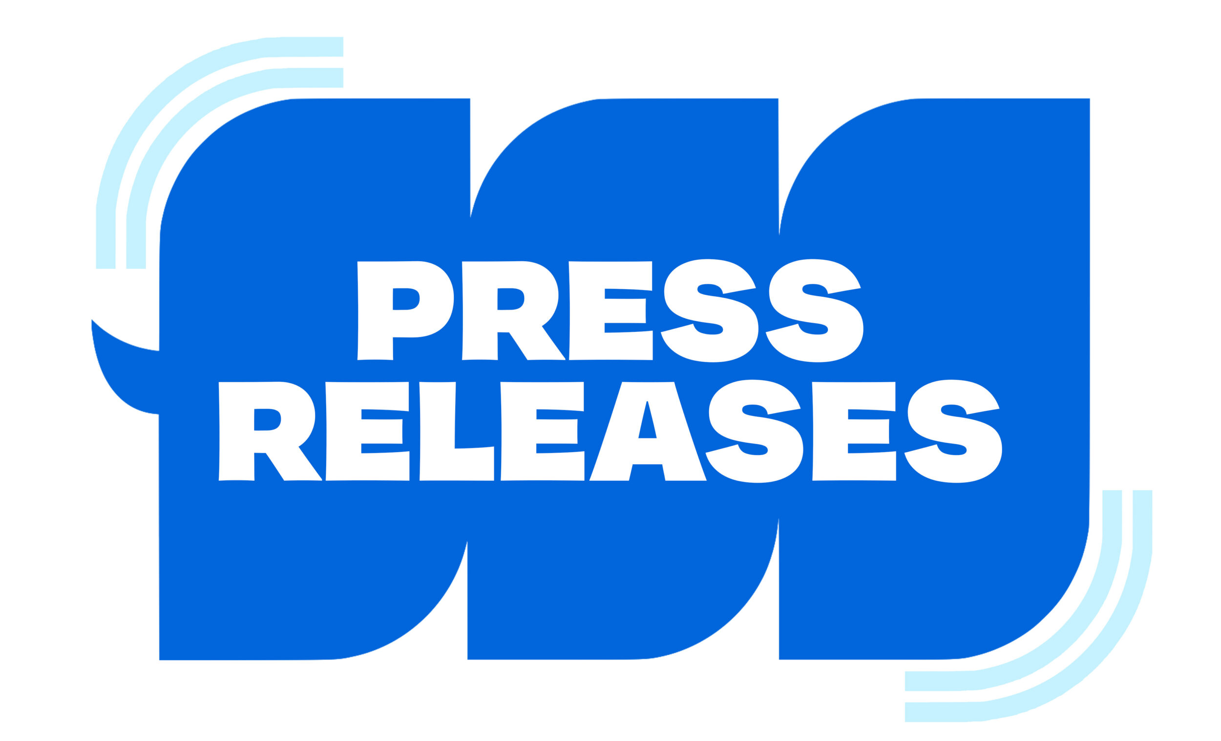Blue word bubble that says Press Releases